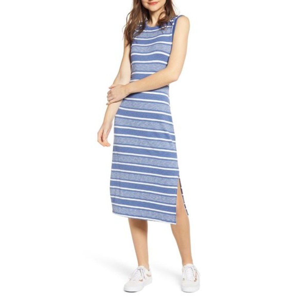 NWT Nordstrom BP Plus Size 4X Blue Tank Midi Dress